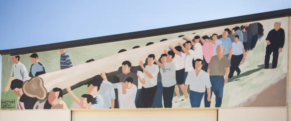 Imagen de «Mural de Maleján, «Subida del Mayo»»