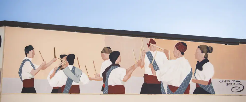 Imagen de «Mural de Maleján, «Subida del Mayo»»