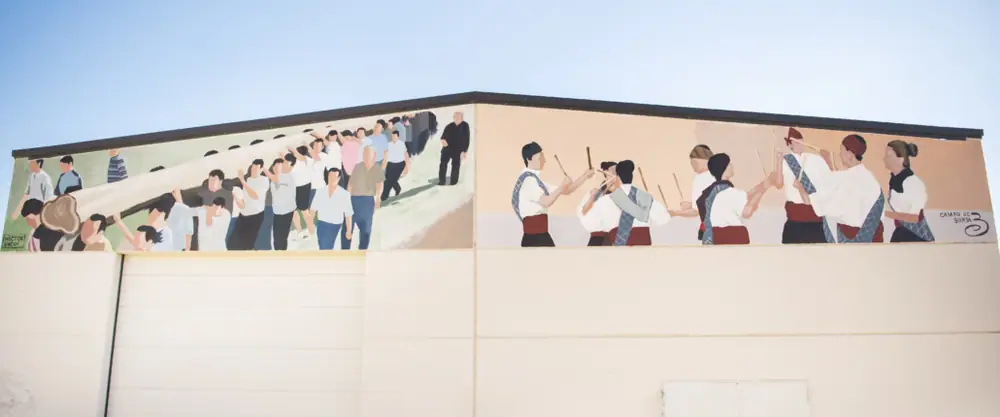 Imagen de «Mural de Maleján, «Subida del Mayo»»