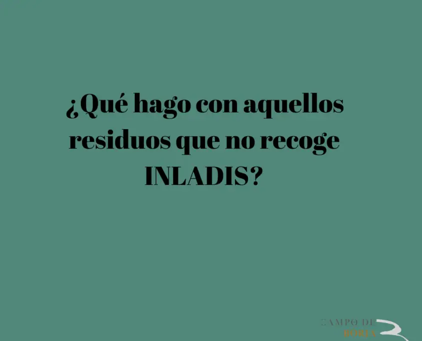 Imagen de «Residuos que INLADIS no recoge»